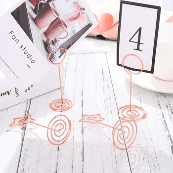 

1 Pcs Cute Heart Rose Gold Metal Message Holder Clips Paper Decorations Photo Clips For Message Cards Office Supply Home Decor