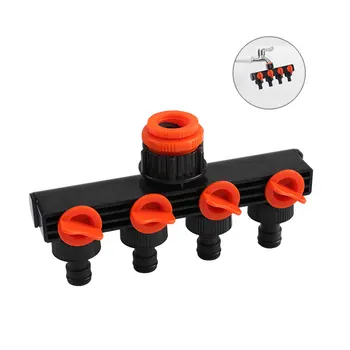 

New 4 Way Tap Irrigation Valve Hose Splitter Garden Faucet Irrigation Water Connector Hose Splitter Agricultural Tap Connectors