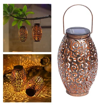 

Solar Lights Outdoor Hanging Solar Lanterns Garden Outdoor Solar Lights Retro Iron Waterproof for Patio Yard Pathway Decorative