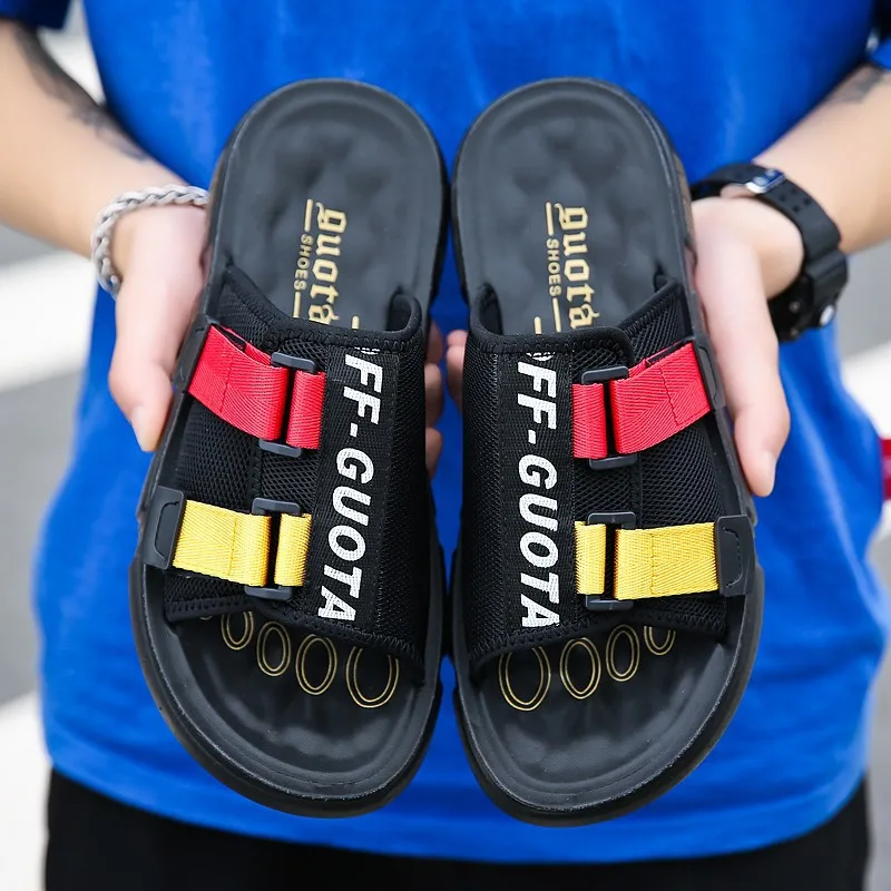 

Slipper Men's Summer New Style Soft Surface Sandals Young MEN'S Versitile Fashion Casual Sandals Fashion Anti-slip
