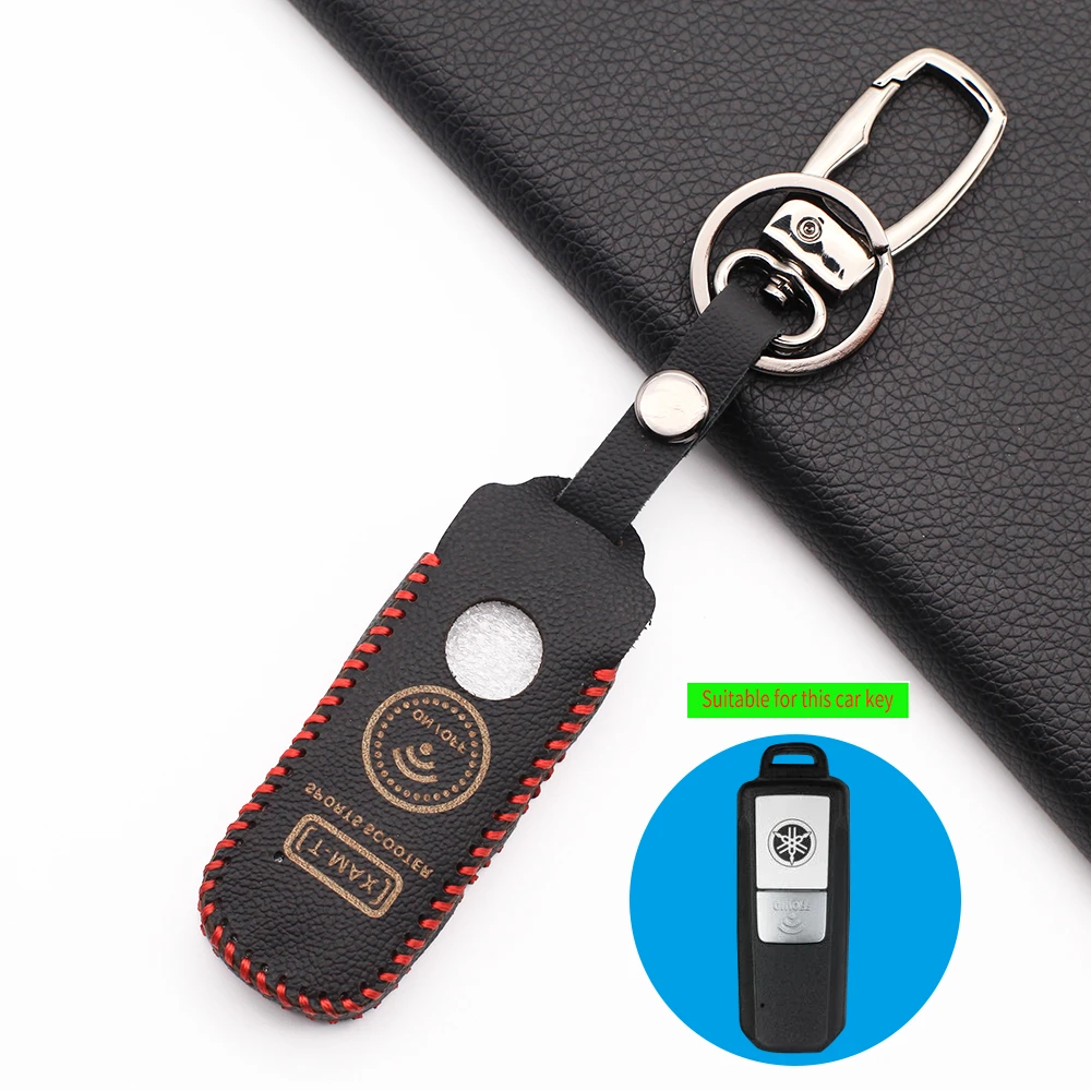Key Case Key Case Cover Car Key Shell Remote Control Case Cover Flip Key Fob Shell Leather Remote Autocycle Key Cover Case for Yamaha TMAX 530