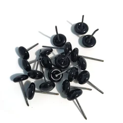Lot de 20 yeux de jouet en verre noir, pour bricolage, laine, feutre artisanal, accessoires de poupée 3/4/5/6/7/8/9/10/11/12mm 