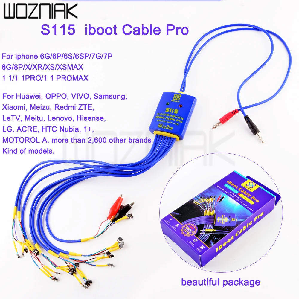 Кабель питания S115 iboot Pro для iPhone 6-11ProMAX материнская плата Android кабель постоянного