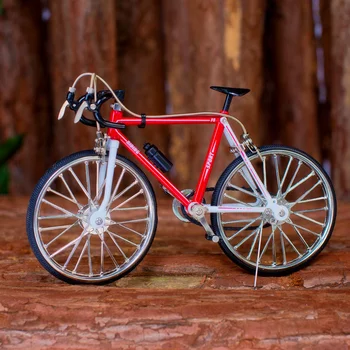 

Simulation assembly metal bicycle model 1:10 road bike structure education toy gift