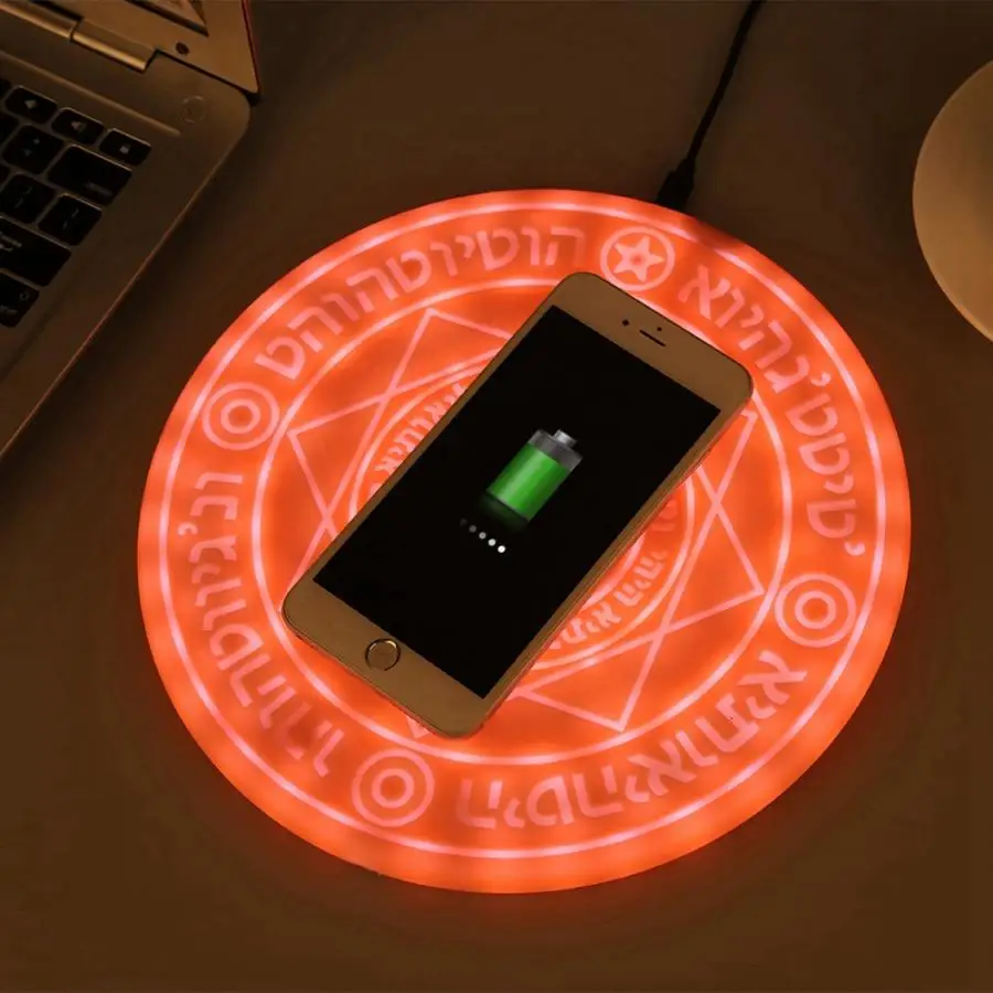 Magic circle Беспроводное зарядное устройство универсальное Qi Беспроводное быстрое зарядное устройство type C Micro USB для iPhone samsung Xiaomi huawei LG