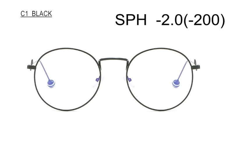 SWOKENCE диоптрий от 0 до 0,5 до 6,0 готовая близорукость очки для женщин и мужчин Элегантные близорукие очки по рецепту очки F127 - Цвет оправы: C1 (-2.0)