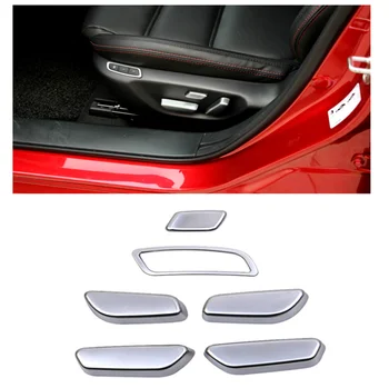 

For Mazda 6 M6 Atenza 2013-2015 ABS Chrome Car Seat Adjustment Button Decorative Cover Matt Interior Mouldings Trim 6pcs