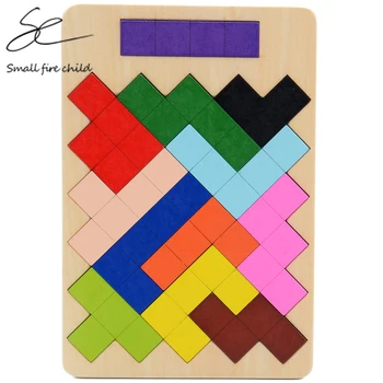 

Colorful Wooden Tangram Brain Teaser Puzzle Toys Tetris Game Preschool Magination Intellectual Educational Kid Toy Gift
