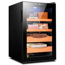 FK-65C хьюмидор электронный двухъядерный Холодильный шкаф 4-секционный измельчитель для специй с ящик для хранения с увлажнителем и гигрометром декоративные часы для 70L 220V 70W