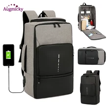 17 дюймов мужской рюкзак для ноутбука противокражная сумка Для мужчин Bagpack зарядка через usb многослойная космическая 15,6 путешествия деловой Рюкзак Школьная Сумка