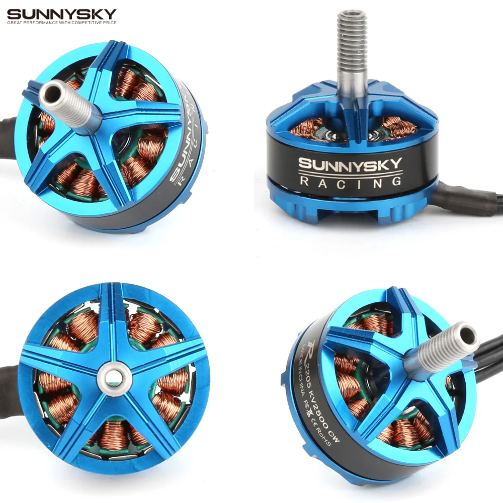 4 шт. Sunnysky R2205 2300 кв 2500 бесщеточный двигатель CW CCW для FPV гоночного квадрокоптера
