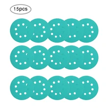 15 шт. 8-Hole диск наждачная бумага 5in шлифовальный диск 60 до 2000 Ассорти шлифовальная бумага для автомобиля восковые детали чистящий диск наждачные бумаги