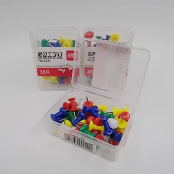

[Deli] (4 Box/Lot) School Student Stationery Decorative Colored Thumb Tacks For Maps Office Binding Supplies No.0054