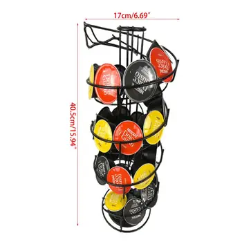 

30pcs Coffee Capsules Holder Rack Rotary Capsule Tower Stand For Nespresso