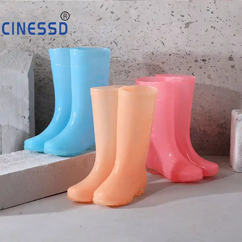 Botas de agua impermeables de PVC para mujer, Botas de lluvia cálidas  antideslizantes a la rodilla para mujer|Botas hasta la rodilla| - AliExpress