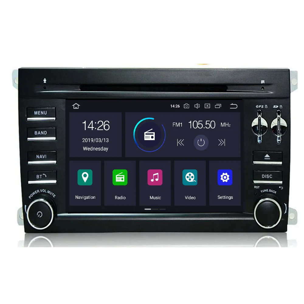 Автомобильный мультимедийный плеер 7 дюймов 2 Din Android 10 для Porsche Cayenne 2003-2010