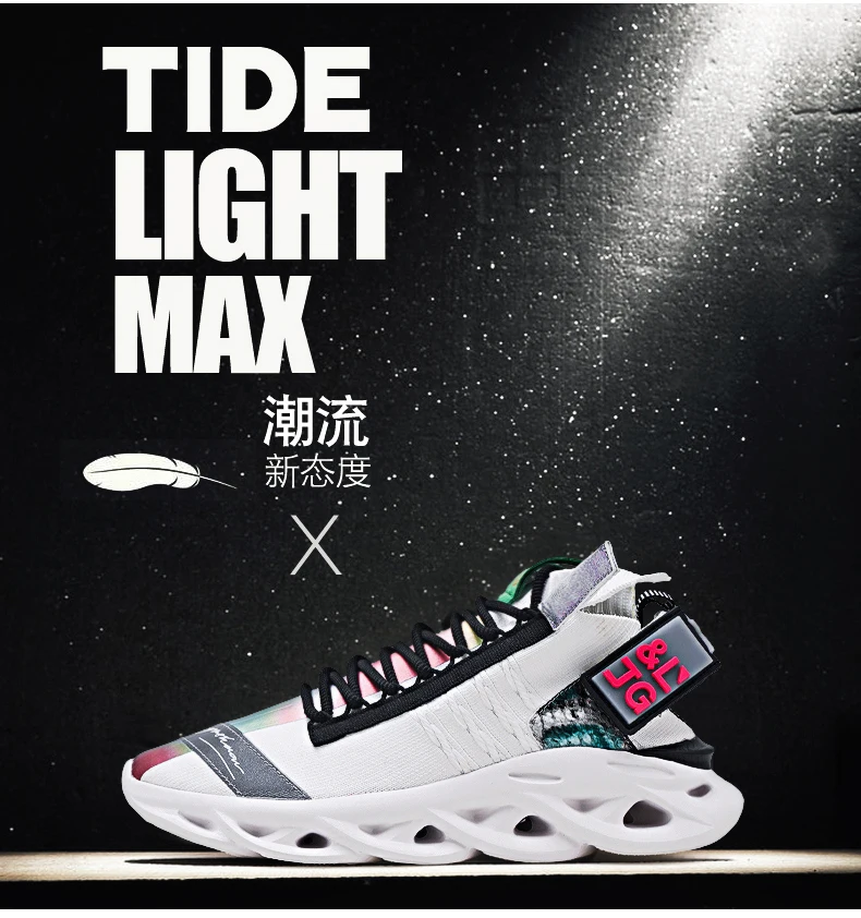 New Men Running Shoes Trend Couple Sneakers Lightweight Comfortable Cushioning Sport Shoes High Elastic Non-slip Wear Shoes35-46