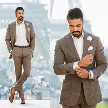 Красивый Для мужчин s костюм Нарядные Костюмы для свадьбы праздничная одежда для Бизнес вечерние, держащих букет невесты на свадьбе, лацкан с тупым углом, на одной пуговице, индивидуальный заказ 2 шт. мужской костюм