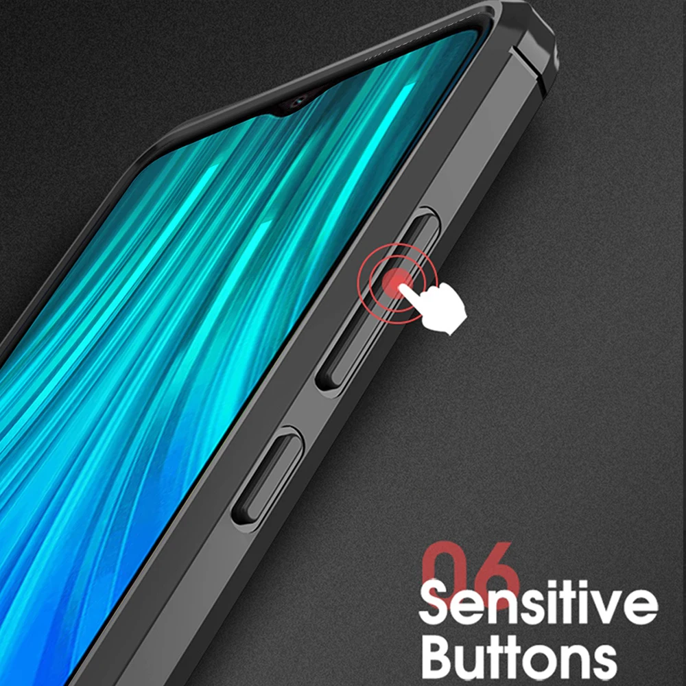 Для Xiaomi Redmi Note 8 Pro Чехол из углеродного волокна чехол 360 полная защита чехол для телефона Redmi Note 8 чехол противоударный бампер