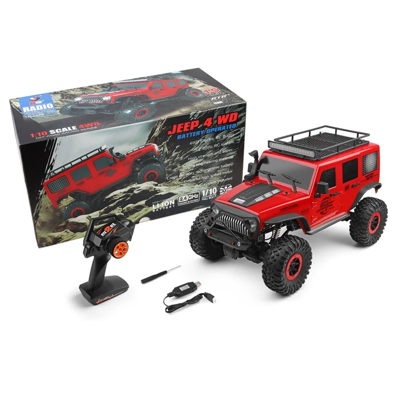 Wltoys 104311 1/10 2,4G 4X4 гусеничный Радиоуправляемый автомобиль пустыня горный рок модели автомобилей с двумя моторами светодиодный головной светильник