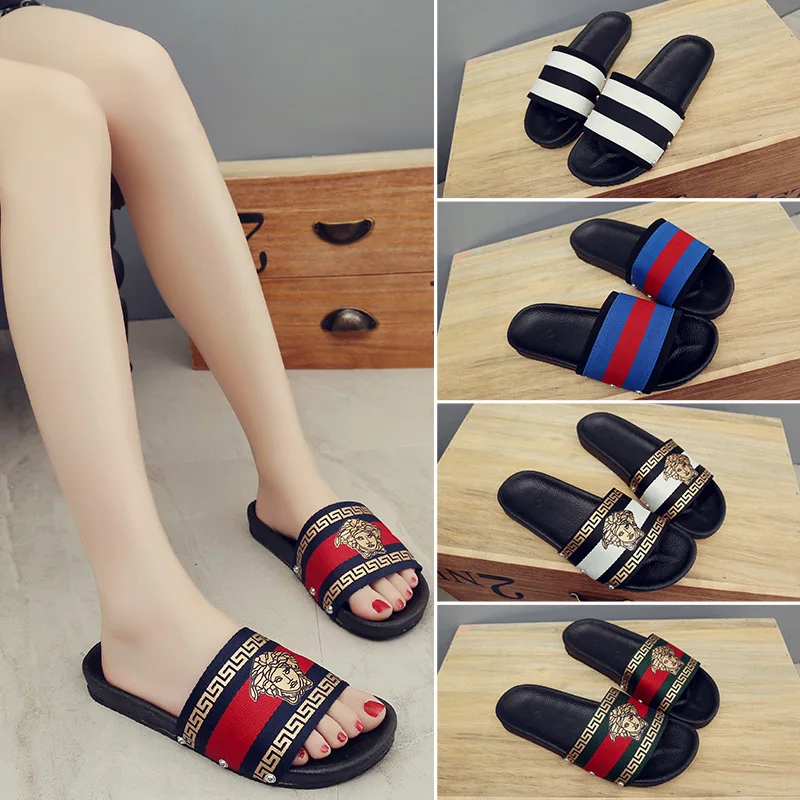 

Summer Women's Thick Bottomed Sandals Thick Bottomed Korean-style Beach Fashion Casual Outer Wear Flat Sandals Cool GIRL'S Shoe
