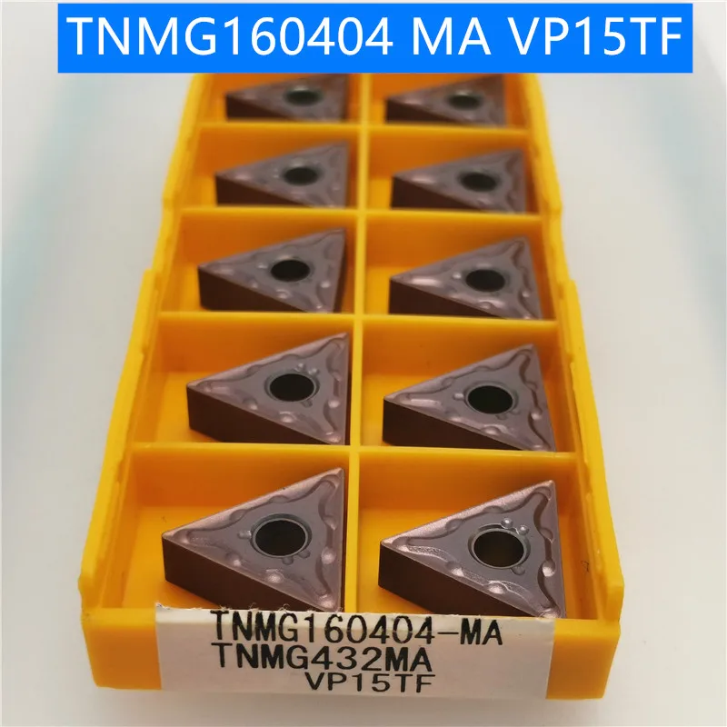 

10pcs Carbide Tools TNMG160404 MA VP15TF High Quality Turning Metal TNMG160404 CNC Parts Lathe Cutting Machine TNMG 160404