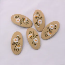 5Pcs/Set2020 Spring And Summer Children's Hair Clips Plaid Embroidery Polka Dot Baby Cute Hair Accessories