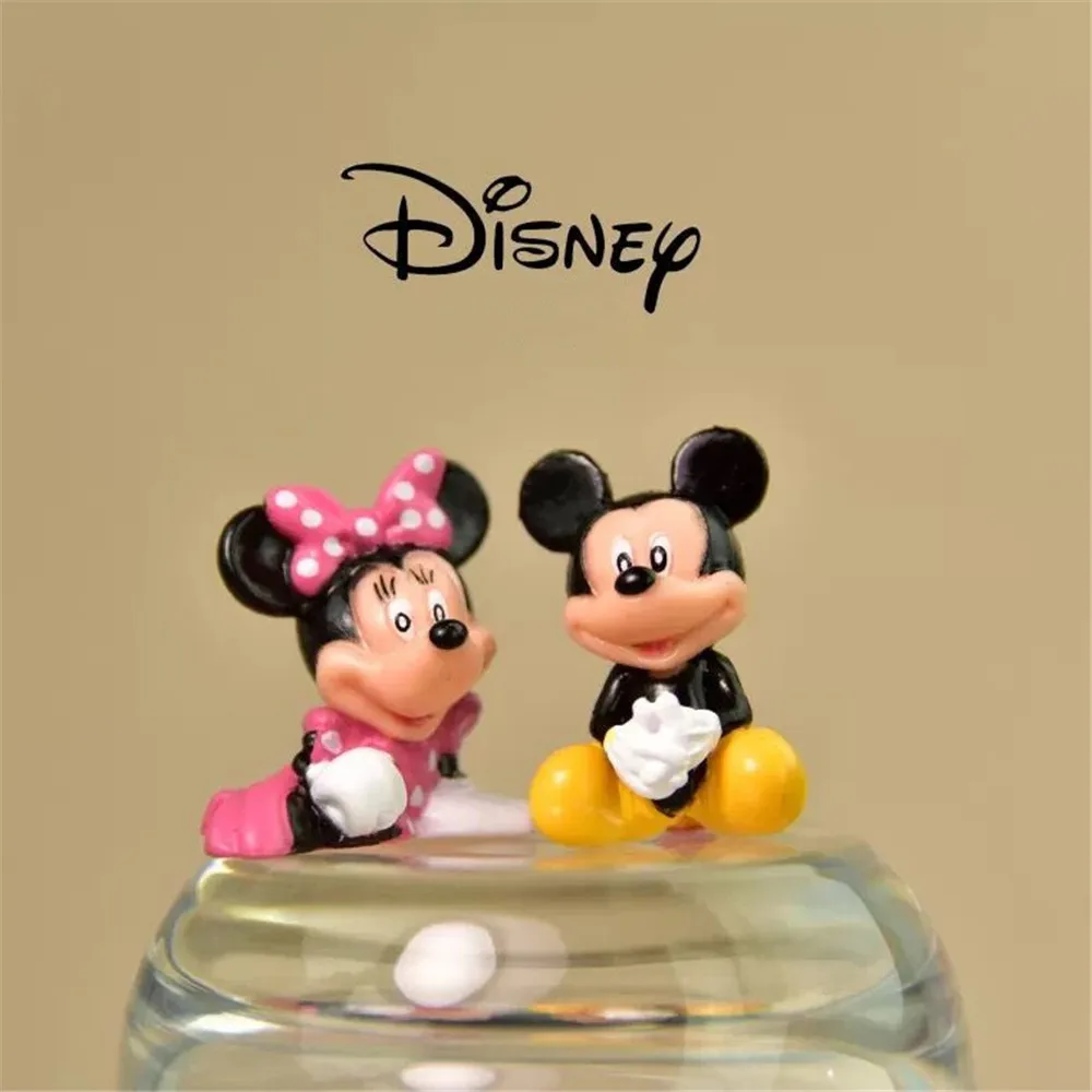 2 шт./компл. Disney в стиле Микки и Минни Маус 3 см мини модели плюшевая кукла аниме ПВХ