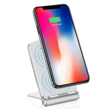 15ワット折りたたみチーワイヤレス充電器スタンドiphone 11プロサムスン華為サポート高速ワイヤレス充電