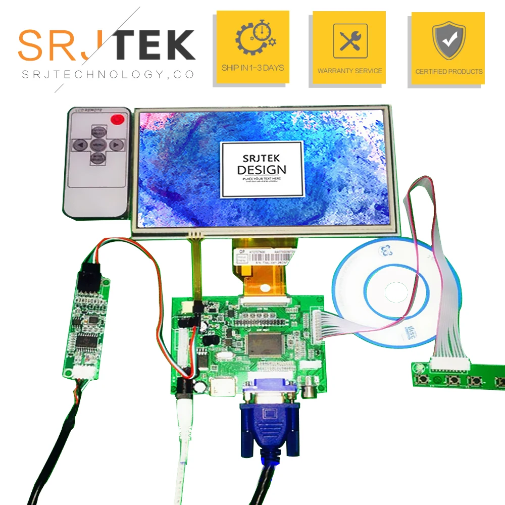 INNOLUX сенсорный ЖК-экран 7 дюймов 3 мм Raspberry Pi TFT монитор AT070TN92 с сенсорным экраном HDMI