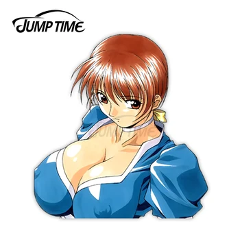 

Jump Time Dead or Alive Kasumi Sexy Cute Anime Girl Vinyl Decal Waifu Peeker Big Head Car Stickers