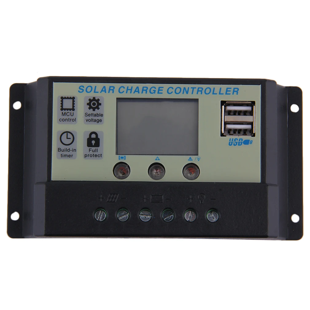 

Digital Display Solar Charge Controller Solar Panels Battery Charge Controller 30A 12/24V PWM TX-30AL Black