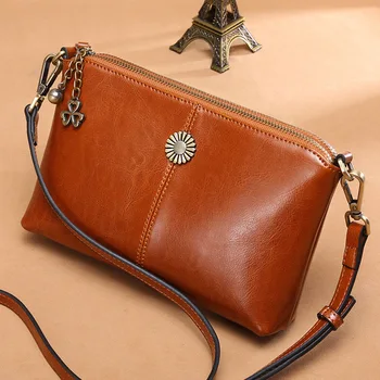 

Natural Leather WOMEN'S Bag Shoulder Bag Cowhide Clutch Korean-style Shoulder Bag Mini Bag