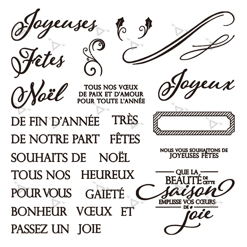 

Christmas Wishes Words Clear Silicone Stamp/Seal for DIY scrapbooking/photo album Decorative clear stamp sheets