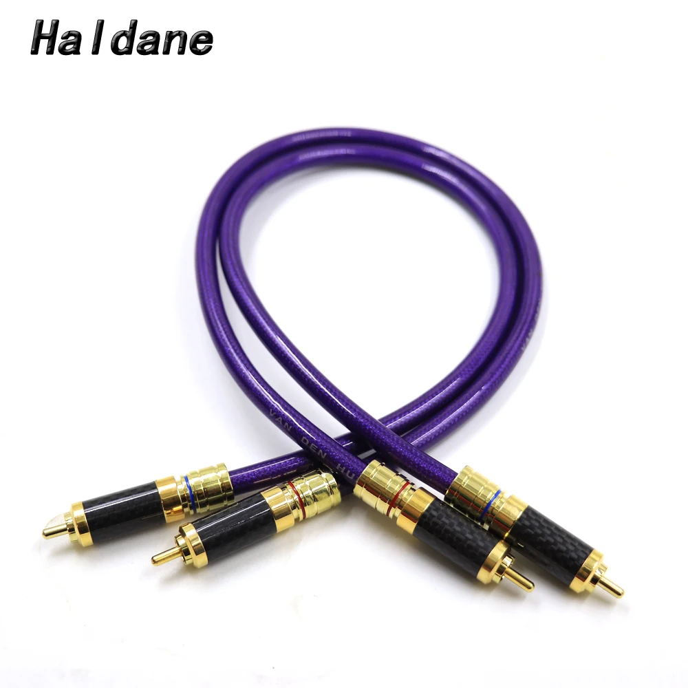 Haldane Coppia Rca Cavo Di Interconnessione Audio Con Siler Placcato Van Den Hul Mc Silveb-It 65