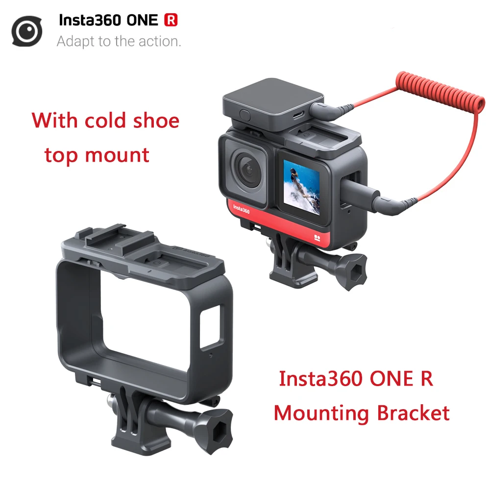 Case-Guards Top-Mount Insta360 One Protection-Frame with Cold-Shoe Attach External Mic/Lights