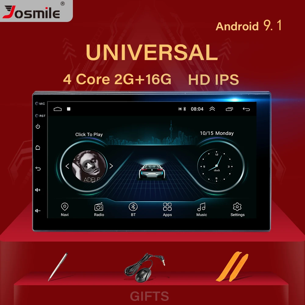  AutoRadio 2 Din Android 90 navegación gps para coche Multimedia Universal sin reproductor de DVD un