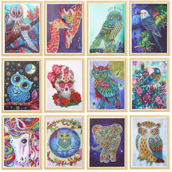 

Diy alien diamond painting landscape animal painting owl flower diamond handmade embroidery Mosaic cross kit embroidered crystal