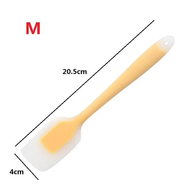 Kitchen Accessories Silicone Cake Butter Blender Cream Mixture Spatula Scraper Cake Spatula Baking Tools Kitchen Utensils Baking M-Light Orange