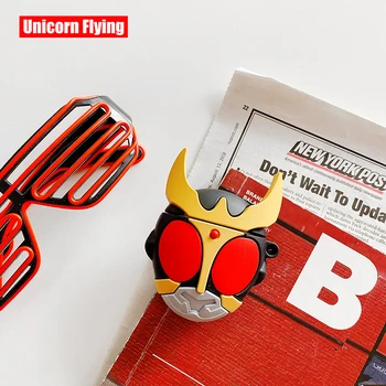 

LinXiang Japan Cute Masked Kamen Rider Earphone Silicone Protective Case Cover For Apple Airpods 1 2