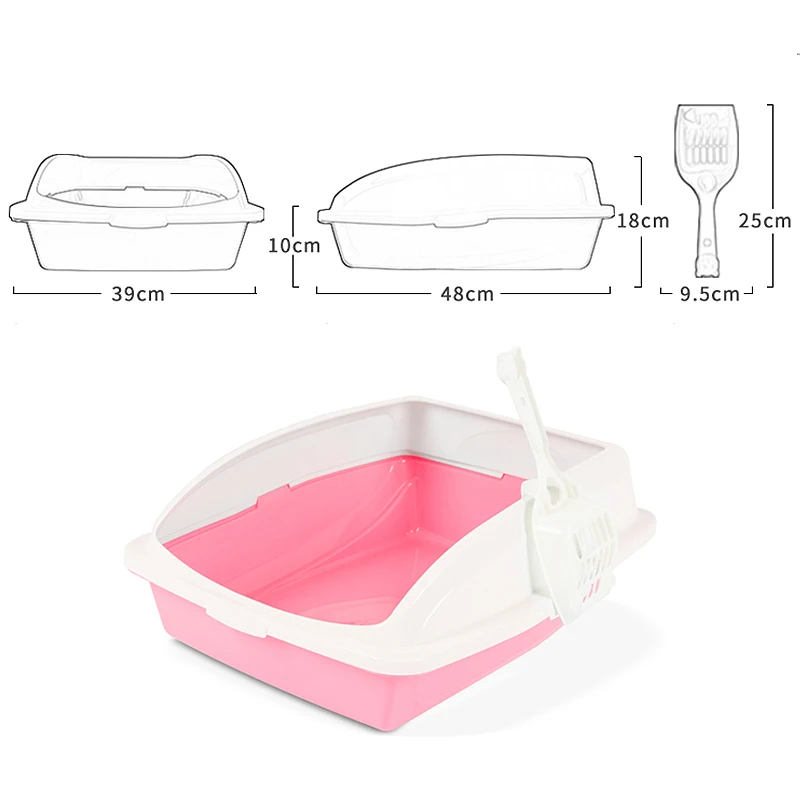 

High Quality Pets Toilet Bedpan Cat Litter Box Cat Tray Toilet Supply Pet Dog Toilette Pet Products Easy To Clean 39*48*18cm
