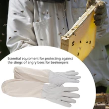 1 Pair Anti Bee Prevent Gloves Professional Beekeeper Apiculture Equipment Protective Sleeves Gloves