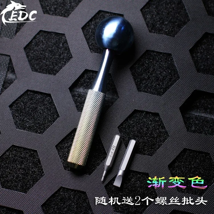 Only screwdriver C A161 продукт EDC руководство Титан TC4 Пальмовая отвертка Многофункциональный Набор отвертка гироскоп совместимый 4 мм бит - Цвет: Only screwdriver C