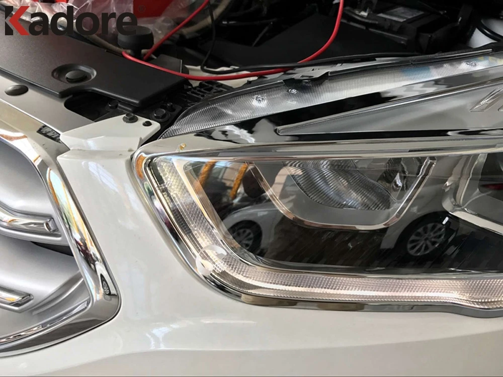 Для Ford Kuga Escape 2017 2018 2019 ABS Хром Передняя фара Крышка лампы Отделка украшения