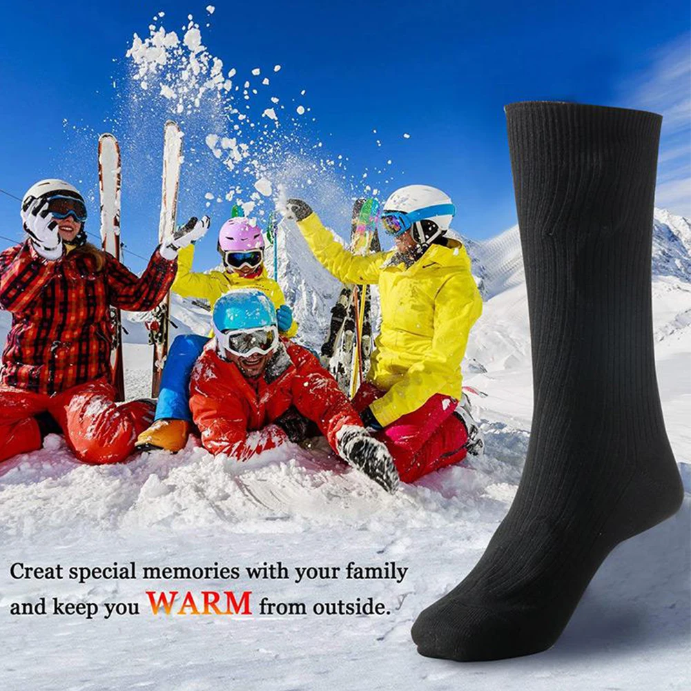 Теплые плотные носки Возраст от 3V с электрическим подогревом носки Перезаряжаемые Батарея для Для женщин Для мужчин зимние уличные Лыжный Спорт Велоспорт спортивные носки с подогревом
