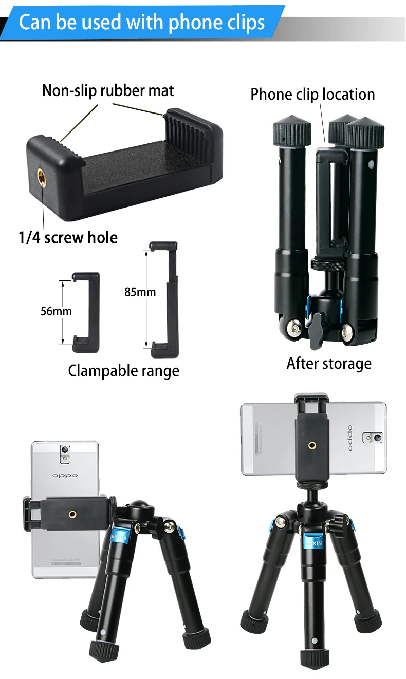 BEXIN штатив для камеры штатив для телефона Алюминиевый легкий портативный Настольный дорожный мини-штатив для DSLR камеры