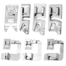 LMDZ 7 Pcs Hemming Foot Kit Straight Stitch Presser Foot Suitable for Household Multi-Function Sewing Machines Hand Tool