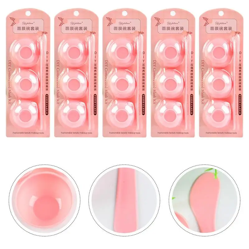 

5 Sets Women Face Mask Mixing Bowl Set Girls Facial Skin Care Mask Mixing Tools Kit Beauty Supplies Makeup Tools For Home Travel