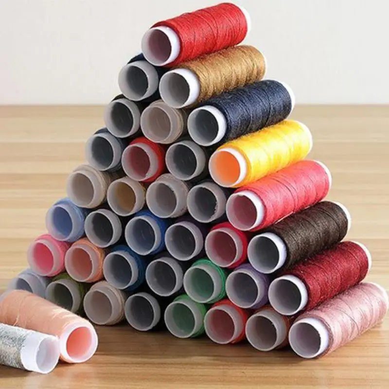 39 ассорти цветов полиэфирные швейные нитки катушки набор для швейного шитья швейная машина-Швейные аксессуары