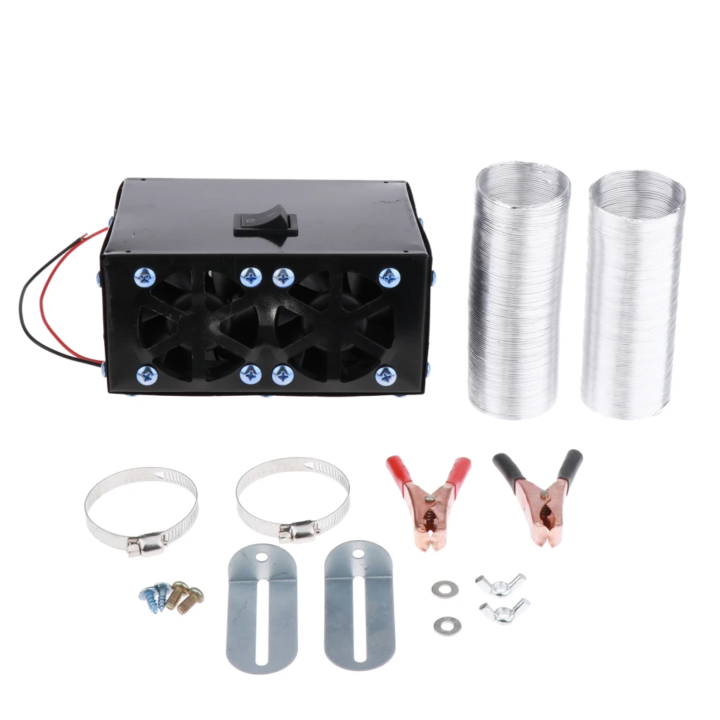 Windshield Car Heater Fan - Portable Car Defroster Defogger 12V Truck Car Heat Fan 500W (Black)